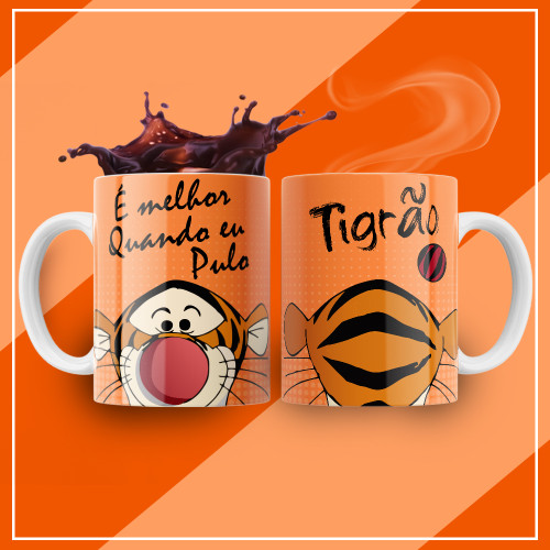 Caneca Porcelana Tigrão - O Presente Geek Ideal Desenho # - Produto Original