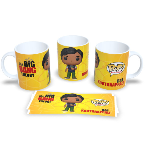 Caneca Raj The Big Bang Theory Personagens Funko Pop Série Geek The Bing Bang Theory # - Produto Original