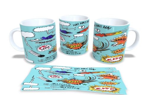 Caneca Retrô Lutas De Gibi: Ação Para Colecionadores-Gibis-