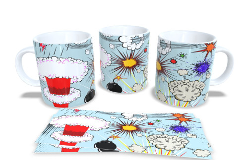 Caneca Retrô Lutas De Gibi: Ação Para Colecionadores-Gibis-