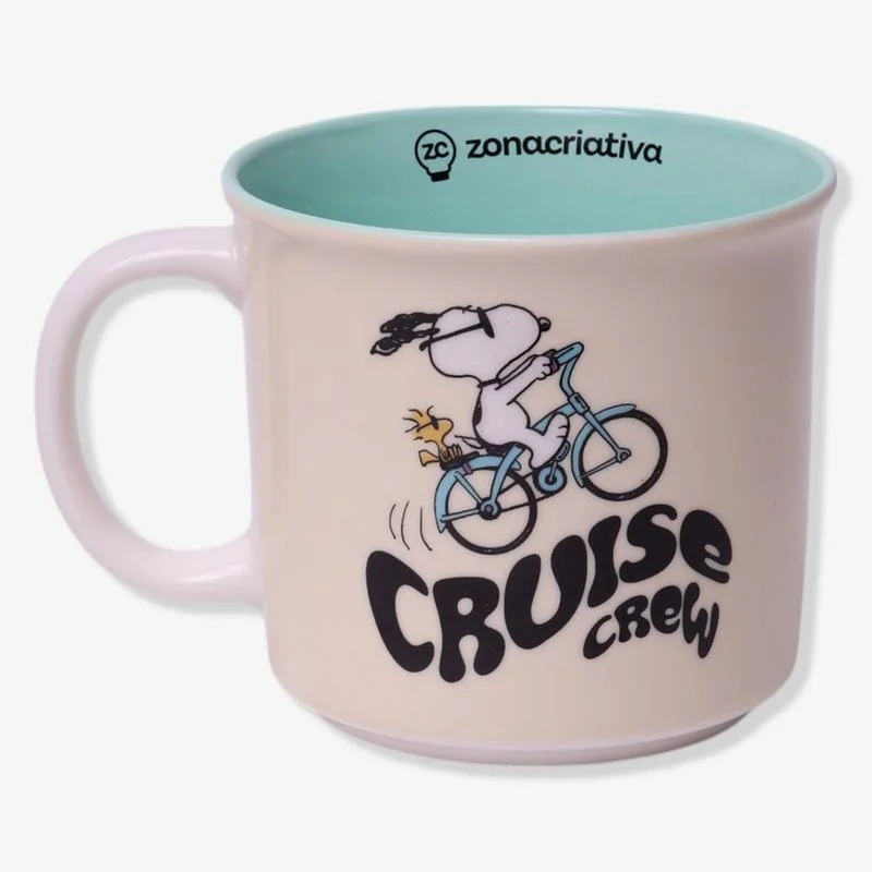 Caneca Tom Snoopy Bicicleta 350ml Zona Criativa - 10026425-Bob Esponja-