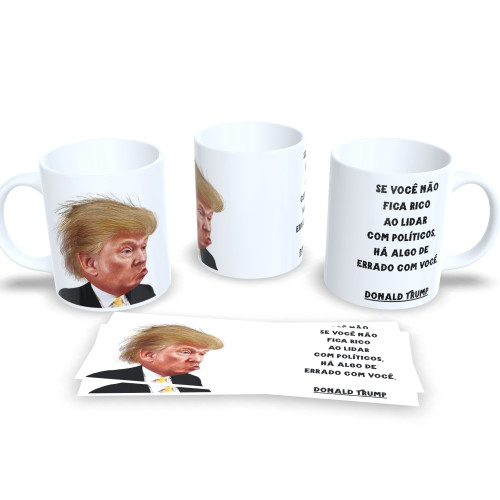 Caneca Trump Presidente – Estampa Frases Marcantes Humor # - Produto Original