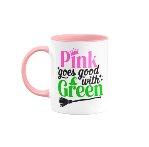 Caneca Wicked Team Glinda - Pink Goes Good With Green (Rosa) - Canecas - #