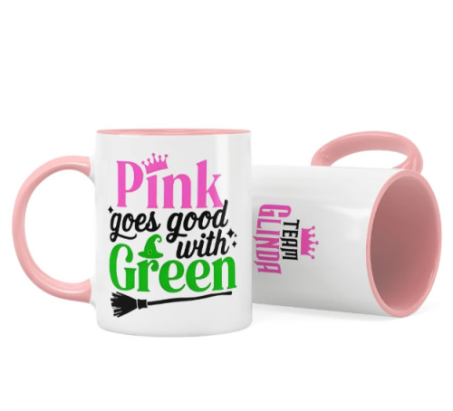 Caneca Wicked Team Glinda - Pink Goes Good With Green (Rosa)-Canecas-