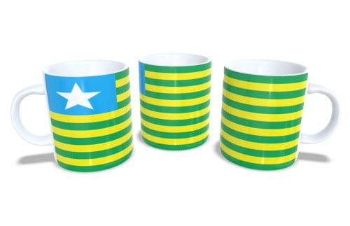 Caneca com Estampa da Bandeira Estadual Piaui – Porcelana de Alta Qualidade-Bandeiras-