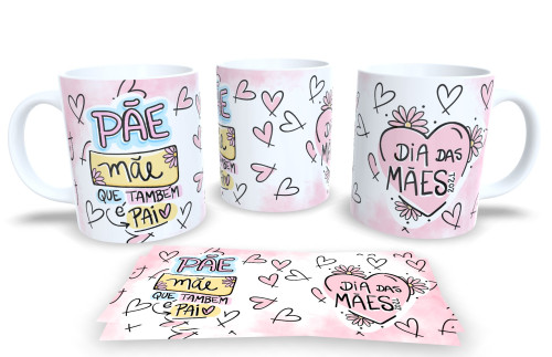 Caneca de Porcelana Dia das Mães – Presente Personalizado e Afetivo Mãe # - Produto Original