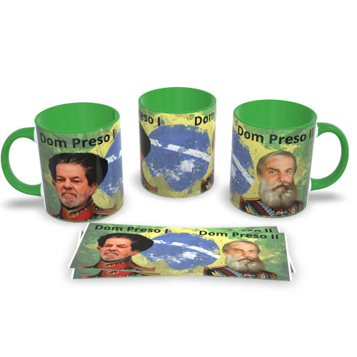 Caneca de Porcelana Humor Político Dom Preso 1 e 2-Politica-