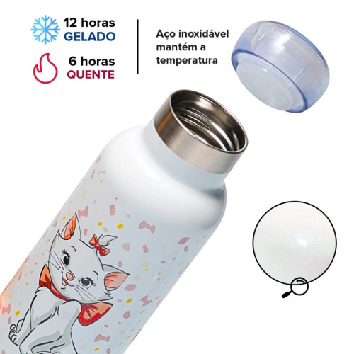 Caneca E Copo Garrafa Bubble Marie - Disney Aristocats - #