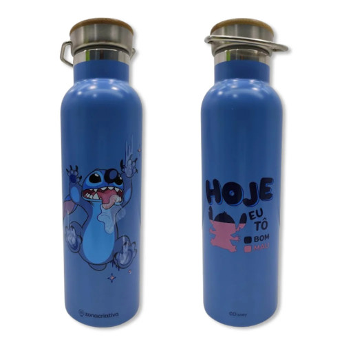 Caneca E Copo Garrafa Camp Stitch Zona Criativa-Disney Lilo E Stitch-