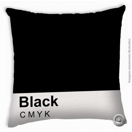Capa De Almofada Haus For Fun Cmyk Black 40x40-Pantone-