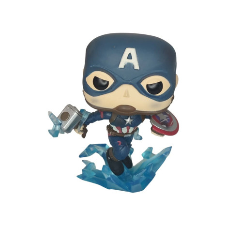 Funko Pop Captain America with Electrified Mjolnir and Broken