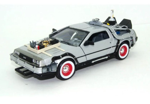 Carro Miniatura DeLorean DMC-12 1:24 Welly De Volta para o Futuro III De Volta Para O Futuro # - Produto Original
