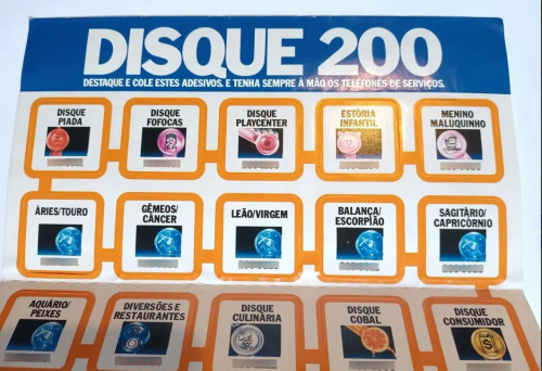 Cartela Antiga De Adesivos Da Telesp Nenhuma # - Produto Original