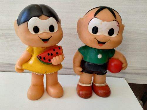 Action Figures Cebolinha e Magali Turma Da Mônica # - Produto Original