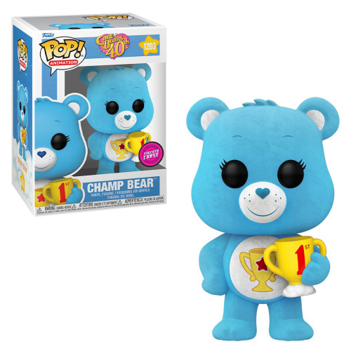 Funko Pop Champ Bear (flocked Chase)-Care Bears 40th-1203