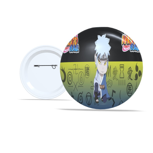 Chaveiro 🌀 Kit Com 5 Botton 5,8cm Personalizado Naruto Anime Ninja Presente Criativo Geek Otaku - Botton - #