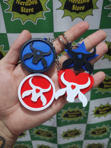 Chaveiro Bois de Parintins - Bumbá Caprichoso Garantido - NerdDog Store Nenhuma # - Produto Original