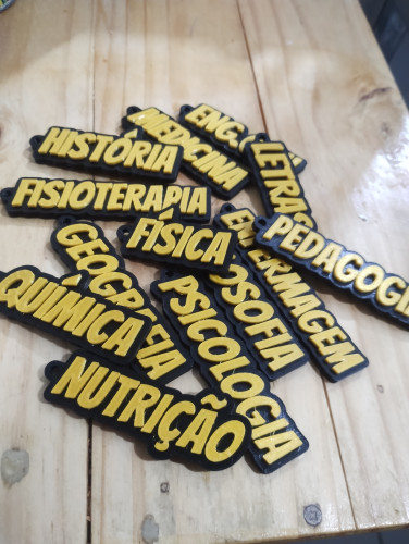 Chaveiro Cursos Profissões Atividades - NerdDog Store - Personalizados Exclusivos Nenhuma # - Produto Original