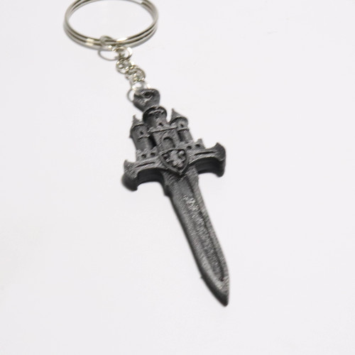 Chaveiro Espada com Guarda de Castelo Medieval 3D Medieval # - Produto Original