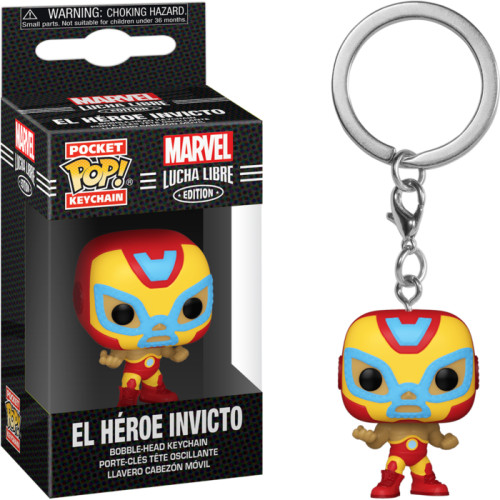 Chaveiro Funko Pop Keychain Marvel Lucha Libre - El Heroe Invicto-Marvel Lucha Libre-