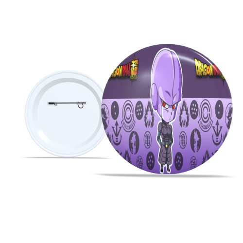 Chaveiro Kit Com 5 Botton 5,8 cm Geek Dragon Ball Z  Acessório de Mochila e Roupas-Botton-