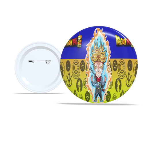 Chaveiro Kit Com 5 Botton 5,8 cm Geek Dragon Ball Z  Acessório de Mochila e Roupas - Botton - #