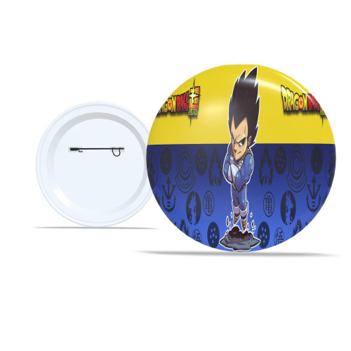Chaveiro Kit Com 5 Botton 5,8 cm Geek Dragon Ball Z  Acessório de Mochila e Roupas - Botton - #