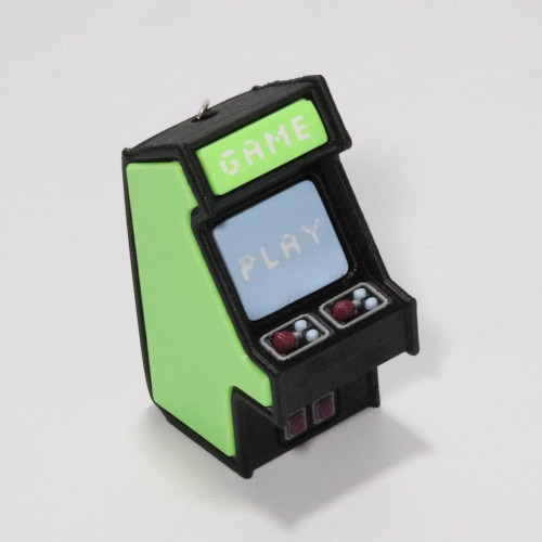 Chaveiro Mini Arcade Fliperama Retro Fidget Clicker Impressão 3D - LISO VERDE ARCADE # - Produto Original