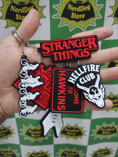 Chaveiro Stranger Things - Vecna On Eleven Hawkins hellfire - NerdDog Store Nenhuma # - Produto Original