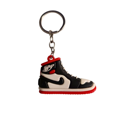 Chaveiro borracha sneaker vermelho, preto e branco Moda # - Produto Original