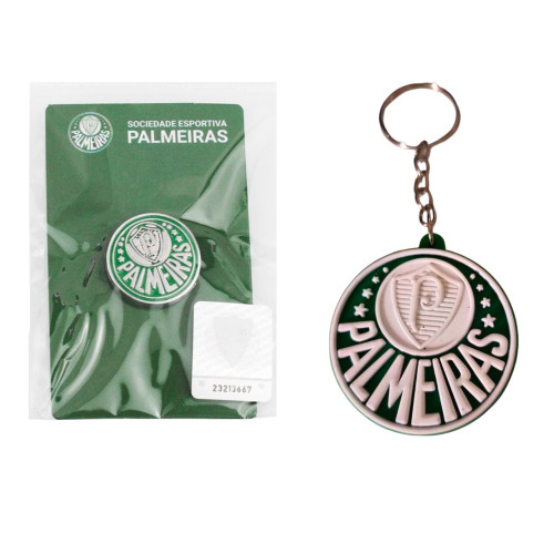 Chaveiro escudo Palmeiras + Pin metal oficial licenciado SEP Palmeiras Futebol # - Produto Original