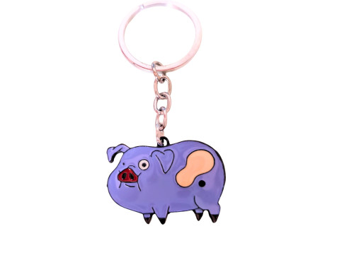 Chaveiro metal Waddles (Gugu) (cor lilás) Gravity Falls # - Produto Original