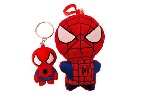 Chaveiro pelúcia Homem-Aranha + chaveiro de borracha Homem-Aranha Spider-man # - Produto Original