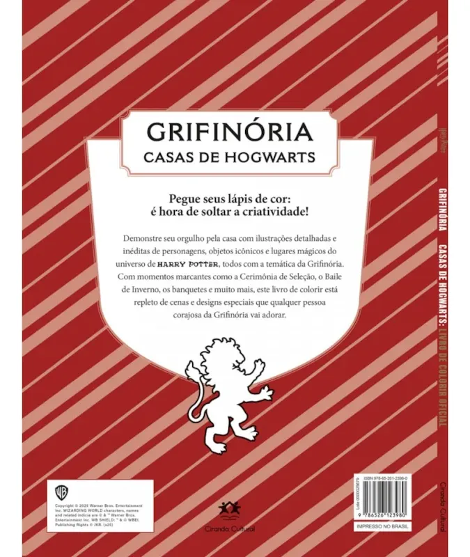 Livro De Colorir Harry Potter Hogwarts Grifinória Gryffindor - Harry Potter - #1
