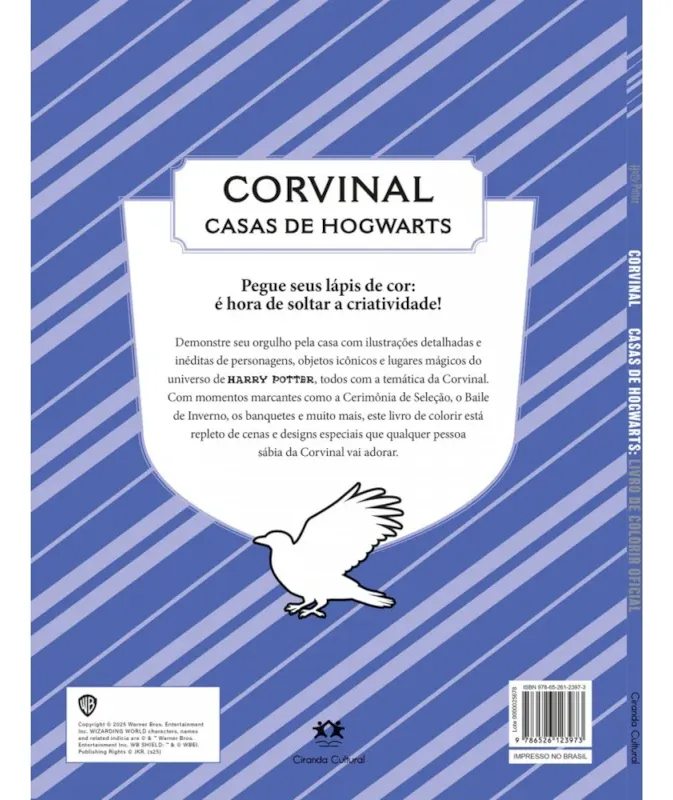 Livro De Colorir Harry Potter Hogwarts Corvinal Ravenclaw - Harry Potter - #1