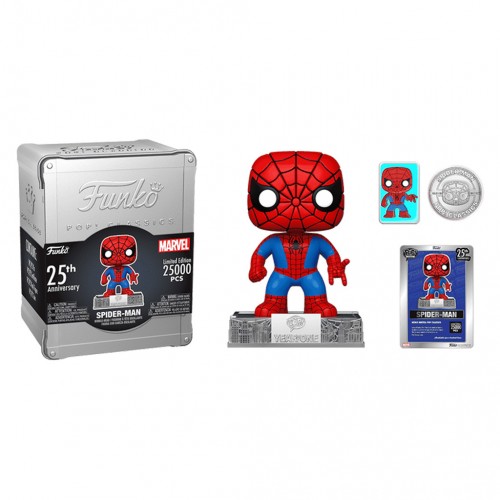 Funko Pop Classic Marvel Spider-man Funko 25th Anniversary #3 - Produto Original