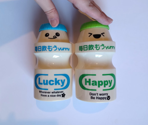 Caneca E Copo Cofres Colecionáveis Yakult - Lucky E Happy Yakult # - Produto Original