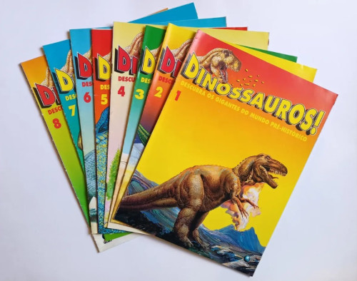 Coleção De Oito Fascículos Dinossauros!, Da Editora Globo Nenhuma # - Produto Original