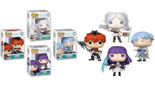 Coleção com 4 Bonecos Frieren Beyond Journey's End Frieren, Fern, Stark e Himmel Pop Funko 1986 1987 1988 1989-Frieren Beyond Journey's End-1986