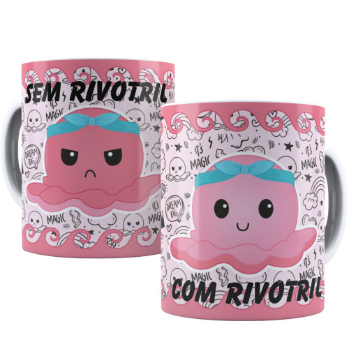 Caneca Porcelana Personalizada Polvo do Humor Sem Rivotril/Com Rivotril Polvo Do Humor # - Produto Original