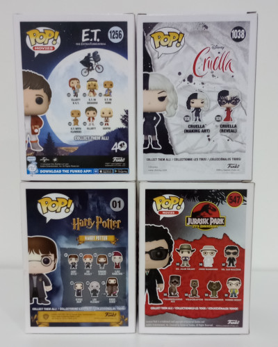 Combo Funko Pop Filmes | Cruella | Harry Potter | Jurassic Park | E.T |Novo | - Pop Movies - #1