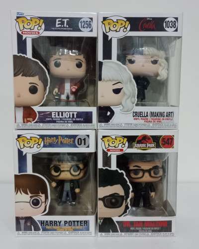 Combo Funko Pop Filmes | Cruella | Harry Potter | Jurassic Park | E.T |Novo |-Pop Movies-1