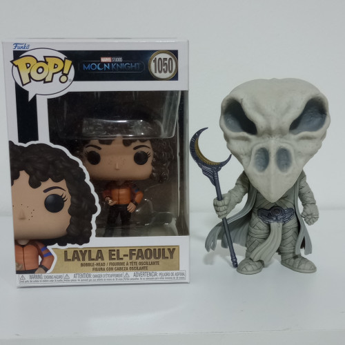 Combo Funko Pop Layla El-Faouly #1050 e Khonshu #1049 (loose) - NOVO | Original-Marvel Moon Knight-1