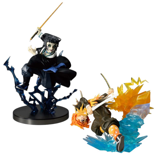 Conjunto Figures : Zenitsu & Kaigaku  - Vibration Stars Plus - Castelo do Infinito Demon Slayer: Kimetsu No Yaiba # - Produto Original