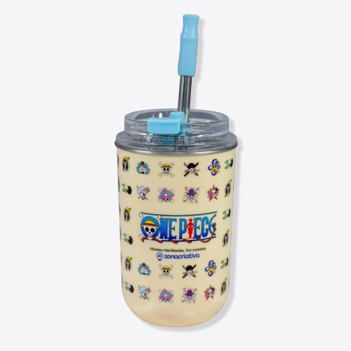 Copo Neo Com Canudo One Piece Zona Criativa # - Produto Original