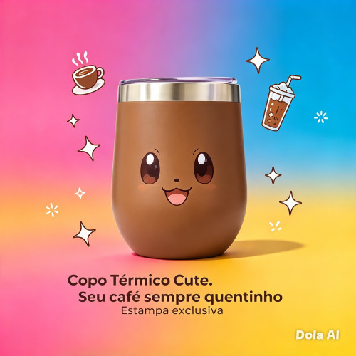 Copo térmico evee Pokemon # - Produto Original