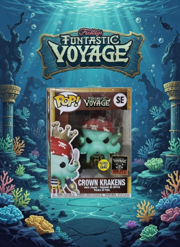 Funko Pop Crown Krakens Gitd 900 Unidades Freddy's Funtastic Voyage #52 - Produto Original