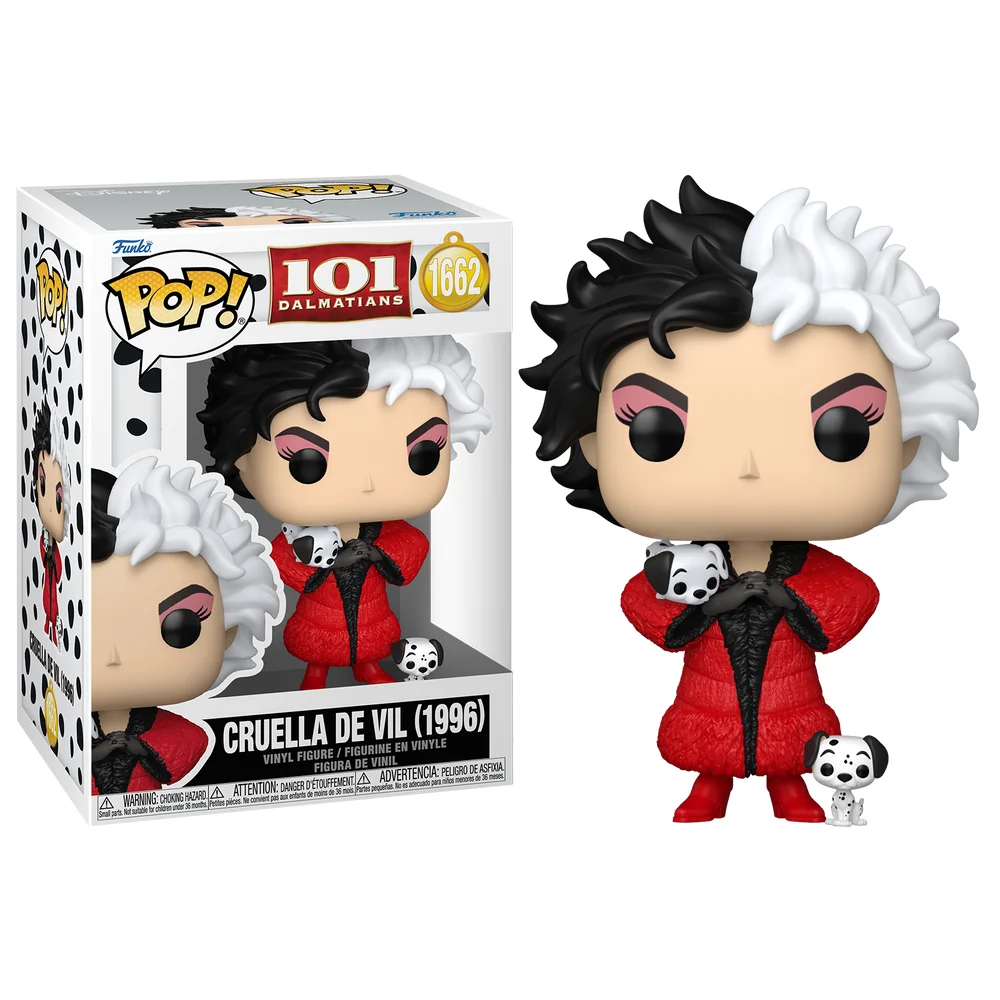 Cruella De Vill (1996) 1662 Funko Pop 101 Dalmatas Disney - Disney 101 Dalmatians - #1662 - Funko Pop - #1662 FUNKO POP #1662 - Produto Original