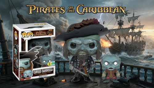 Funko Pop Cursed Barbossa Sdcc 2016 Pirates Of The Caribbean #208 - Produto Original