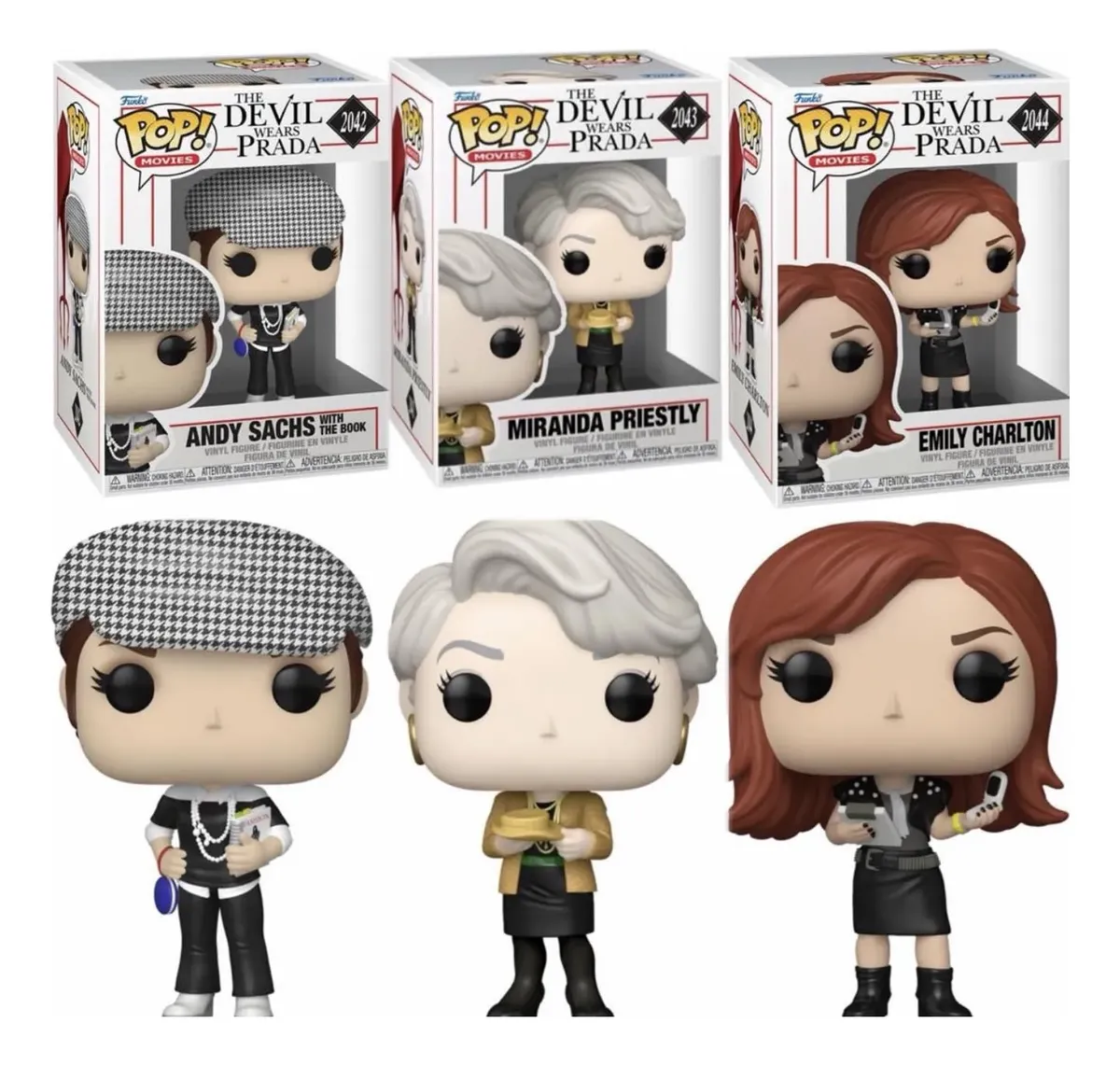 Funko Pop! O Diabo Veste Prada 2 - The Devil Wears Prada 2 Miranda Priestly (#2043)  Emily Charlton (#2044)  Andy Sachs (#2042)-Funko Pop Diabo Veste Prada-2043